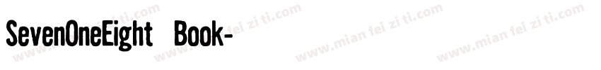 SevenOneEight Book字体转换